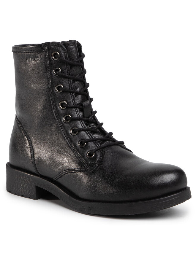 Geox Polokozačky Geox D Rawelle A D046RA 000TU C9999 Černá