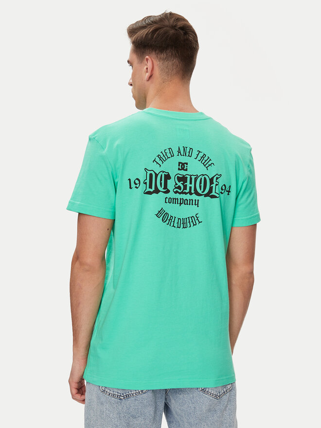 DC DC Marškinėliai Chain Gang Tss ADYZT05348 Žalia Regular Fit