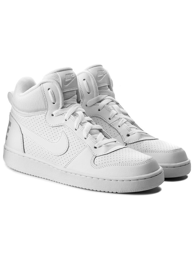 Nike court borough mid gs white top