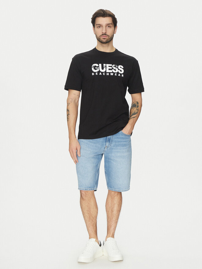 Guess Guess Marškinėliai F5GI11 I3Z14 Juoda Oversize