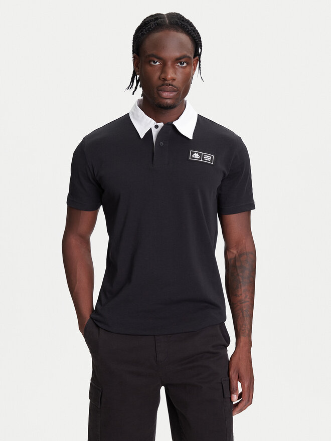 Kappa Kappa Poloshirt Authentic Nilde 351R2IW Schwarz Regular Fit