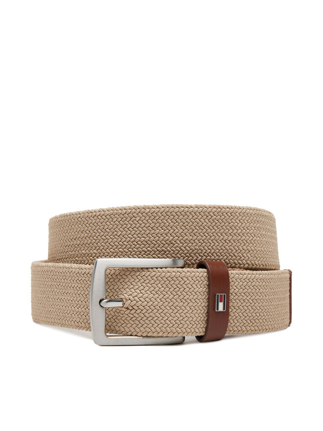 Tommy Hilfiger Cintura da uomo Tommy Hilfiger Denton Elastic 3.5 AM0AM13354 Beige