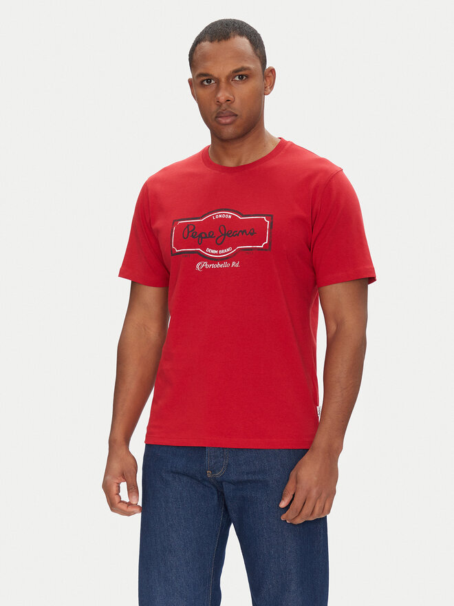 Pepe Jeans Pepe Jeans Póló Daxton PM509786 Piros Regular Fit