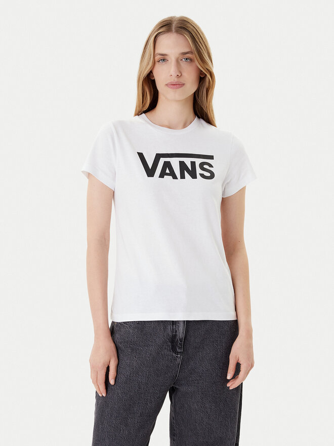 Vans Vans Majica Wm Flying V Crew Tee VN0A3UP4 Bela Regular Fit