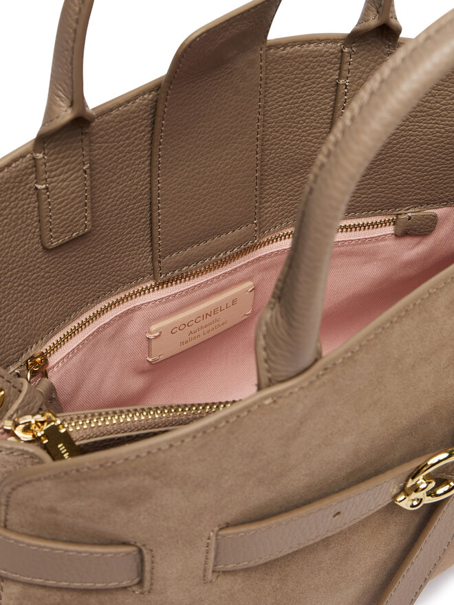 Coccinelle Handtasche Coccinelle TLB Coccinellesabine Suede Bi E1 TLB 18 04 01 Dunkelbeige
