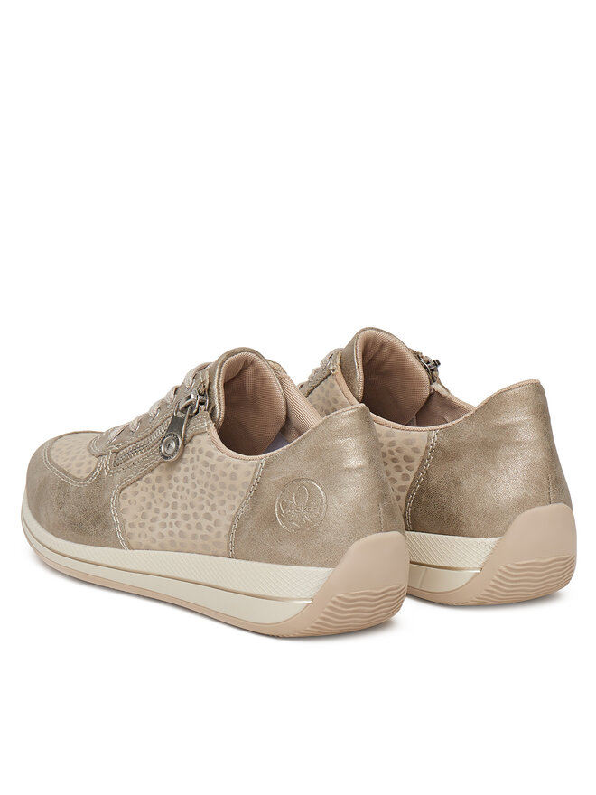 Rieker Sneakersy Rieker N1112-60 Złoty