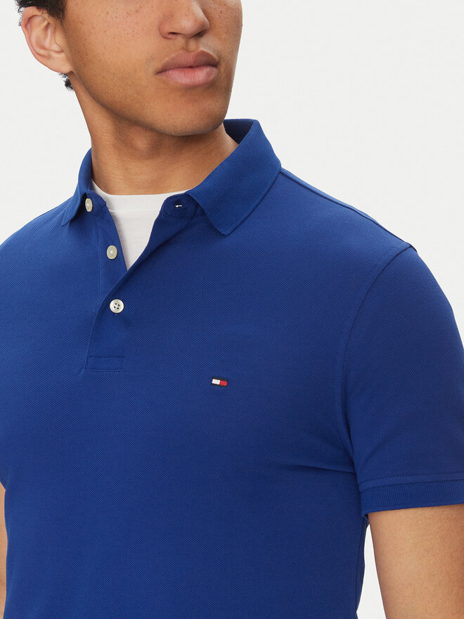 Tommy Hilfiger Tommy Hilfiger Поло 1985 MW0MW17771 Голубий Slim Fit