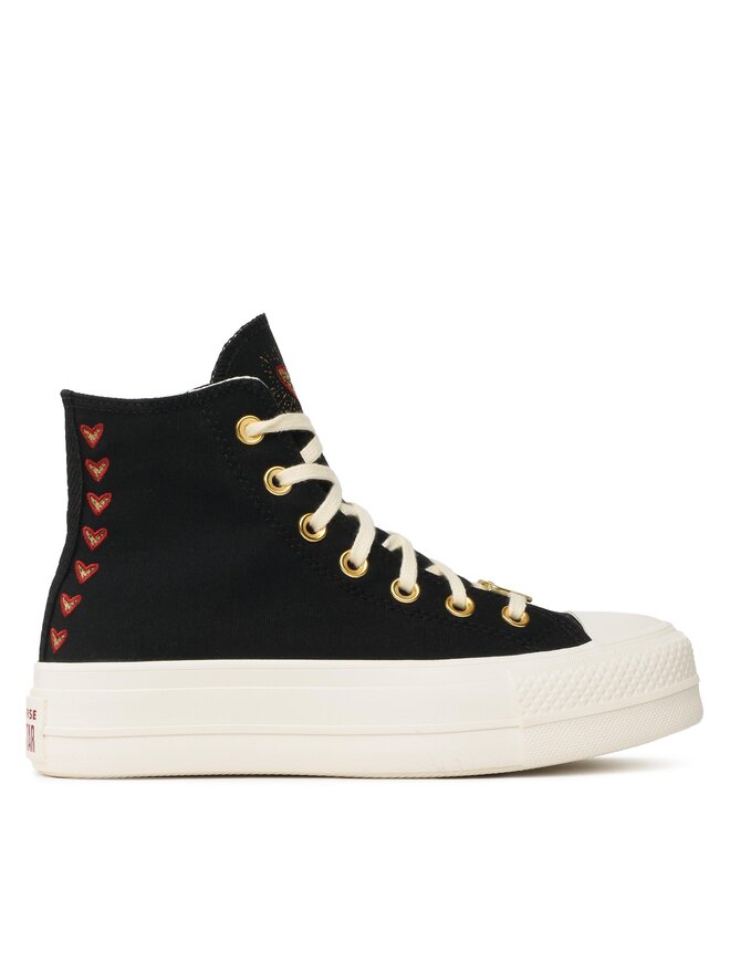 Trampki Converse Ctas Lift Hi A05138C Czarny | eobuwie.com.pl