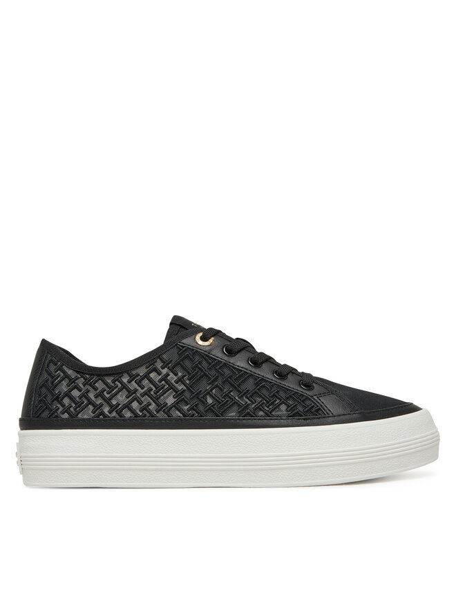 Tommy Hilfiger Sneakersy Tommy Hilfiger Vulc Embroidered Sneaker FW0FW08685 Czarny
