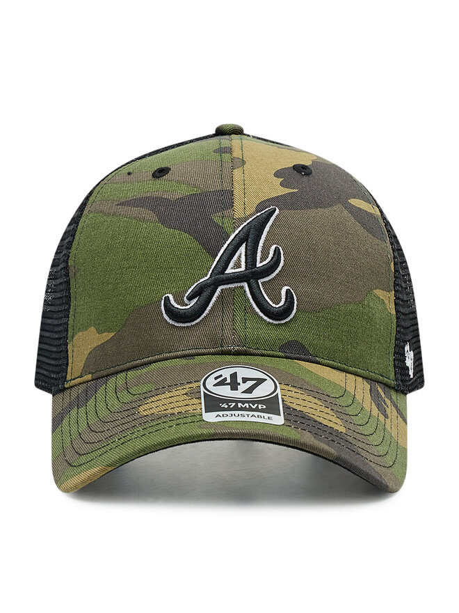 47 Brand Kšiltovka 47 Brand MLB Atlanta Braves Branson Trucker B-CBRAN01GWP-CMB Zelená