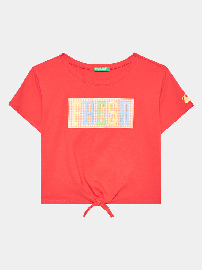 United Colors Of Benetton United Colors Of Benetton Marškinėliai 3096C10BU Raudona Regular Fit