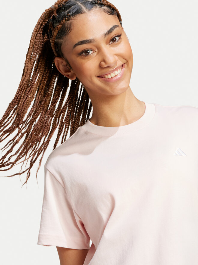 adidas adidas Camiseta Essentials Small Logo JH3694 Rosa Slim Fit
