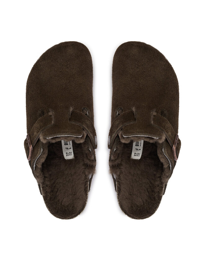 Birkenstock Pantoletten Birkenstock Boston Fur 1020529 Braun