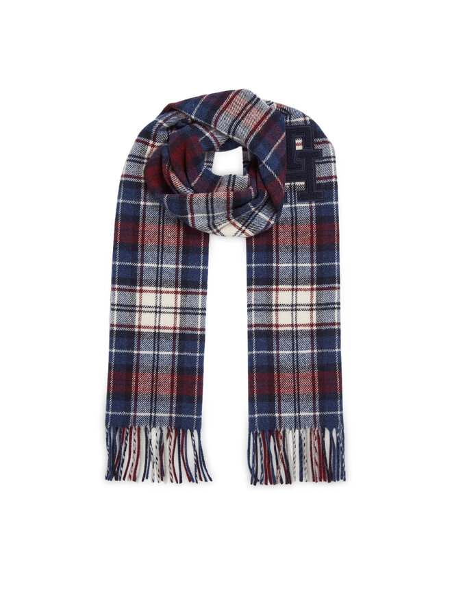 Tommy Hilfiger Sciarpa Tommy Hilfiger Th Monogram Tartan Scarf AM0AM11984 Blu