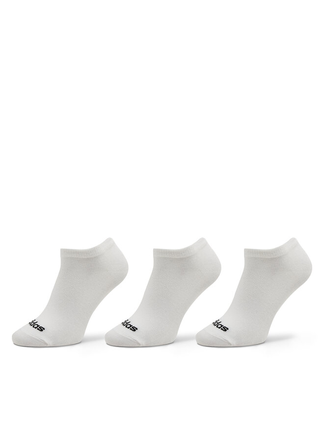 adidas Ponožky Krátke Unisex adidas Thin Linear Low-Cut Socks 3 Pairs HT3447 Biela