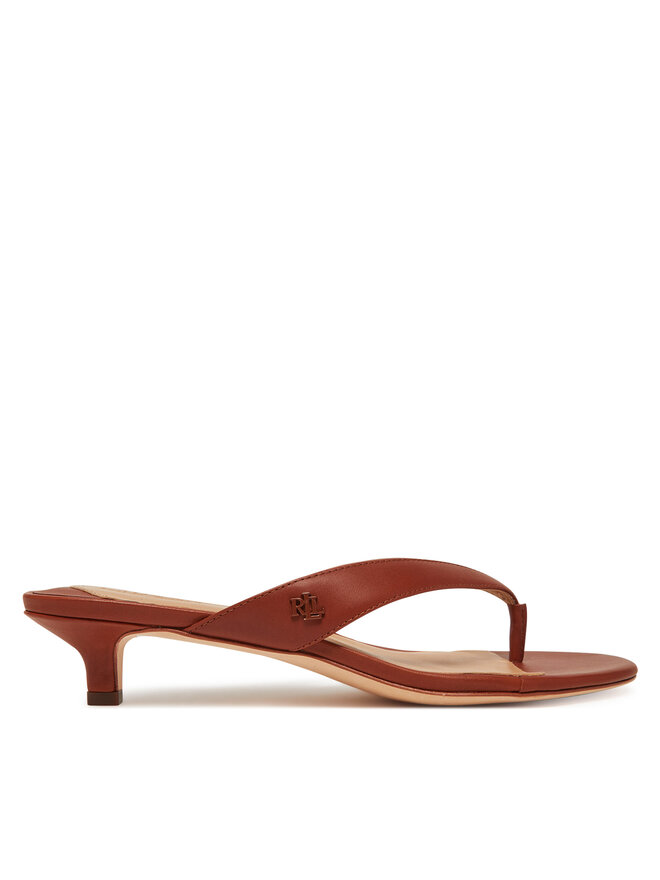 LAUREN RALPH LAUREN Šlepetės per pirštą LAUREN RALPH LAUREN Francesca 802966841002 Ruda