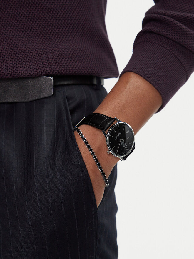 U.S. Polo Assn. Pulksteņa un rokassprādzes komplekts U.S. Polo Assn. Jeremy USP6391TW Melns