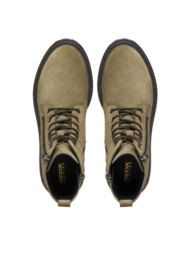 Geox Polokozačky Geox D Iridea D16HRF 00022 C3704 Khaki