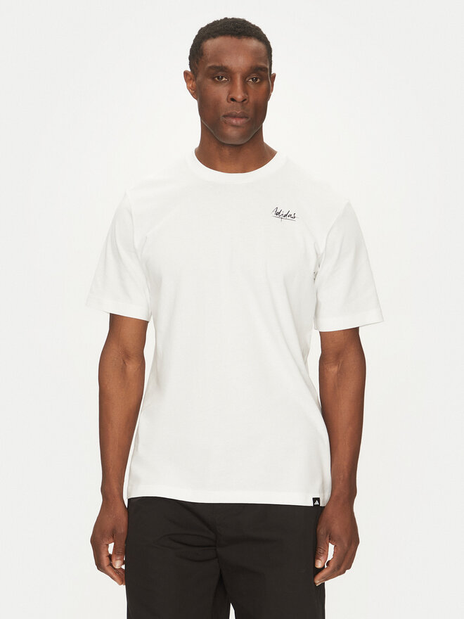 adidas adidas Marškinėliai Lounge Still Life Bowl Graphic JJ3962 Balta Regular Fit