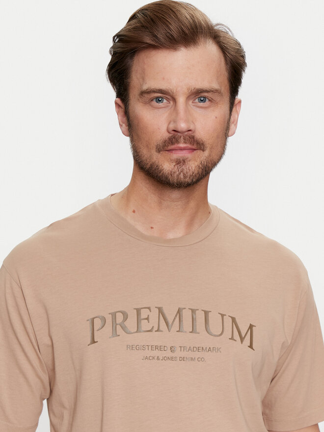 Jack&Jones Jack&Jones Majica Jprbluwinston 12255611 Rjava Regular Fit