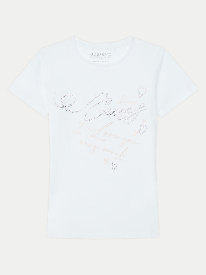 Guess Guess Marškinėliai J5RI38 K6YW4 Balta Regular Fit