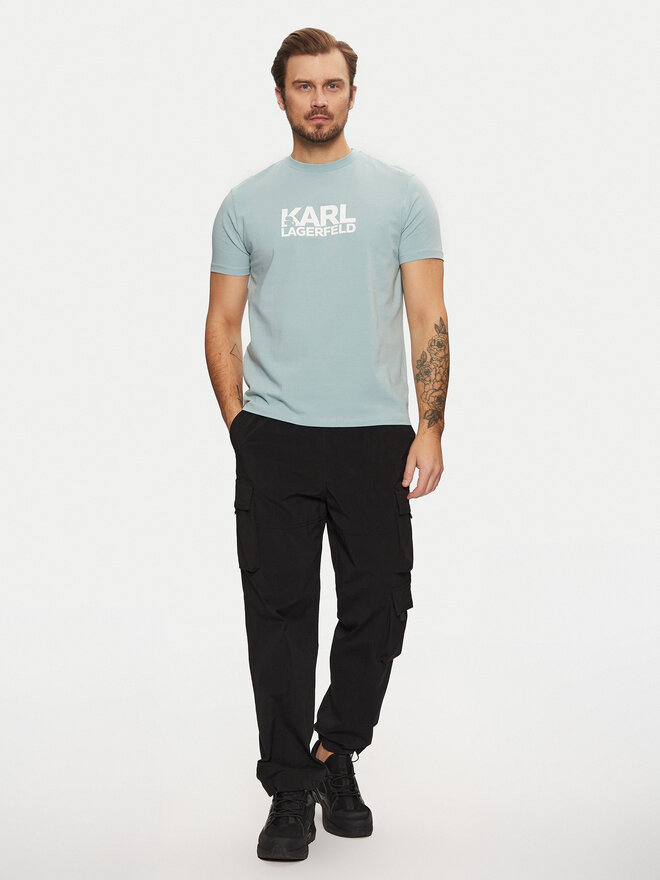 KARL LAGERFELD KARL LAGERFELD Camiseta 755087 551235 Celeste Regular Fit