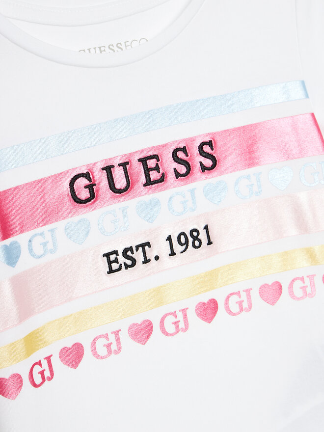 Guess Guess Marškinėliai A4YI03 K6YW4 Balta Regular Fit