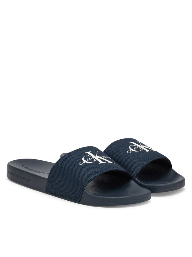 Calvin Klein Jeans Šľapky Calvin Klein Jeans Slide Monogram Cv YM0YM01271 Tmavomodrá