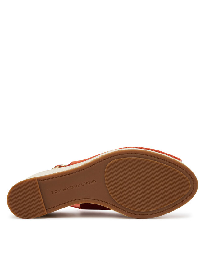 Tommy Hilfiger Espadryle Tommy Hilfiger Flag High Wedge Espad Slingback FW0FW08597 Pomarańczowy