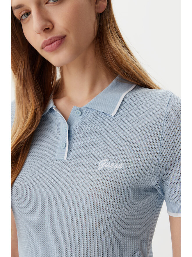 Guess Guess Polo marškinėliai V5GP00Z3D60 Mėlyna Slim Fit