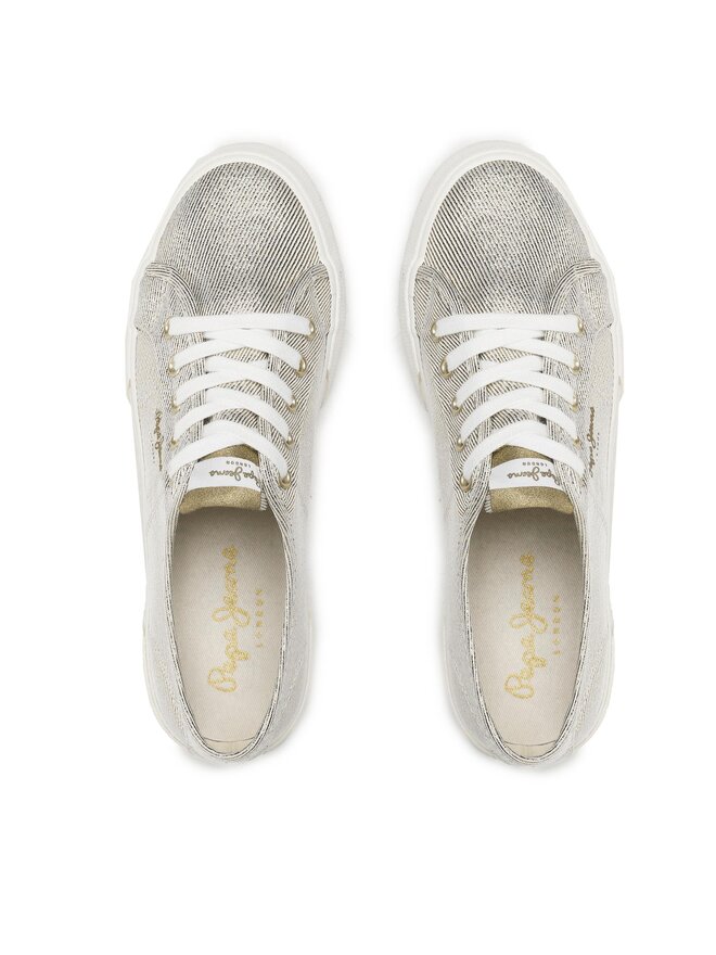 Pepe Jeans Sneakers aus Stoff Pepe Jeans Brady Party W PLS31439 Goldfarben