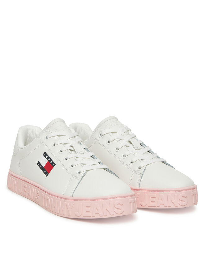 Tommy Jeans Sneakersy Tommy Jeans Tjw Logo Outsole Sneaker Ess EN0EN02703 Biały