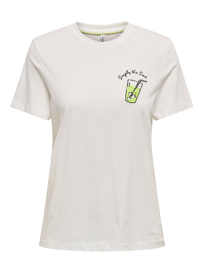 ONLY ONLY Футболка Kita 15349150 Білий Regular Fit