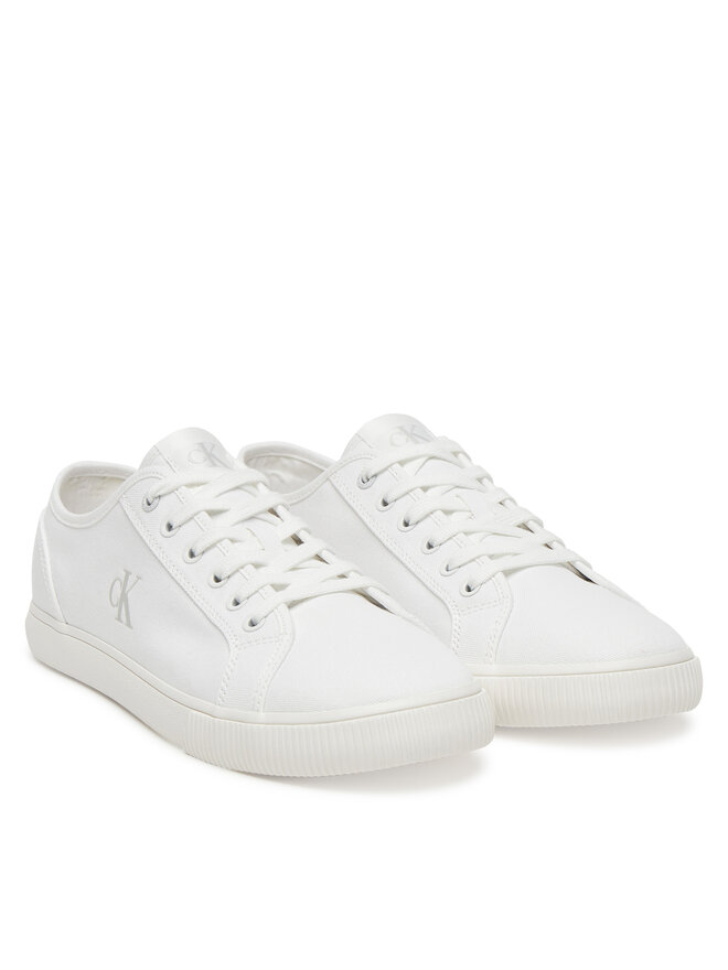 Calvin Klein Jeans Tenis superge Calvin Klein Jeans Ess Vulc Low Mg Canvas YM0YM01209 Bela