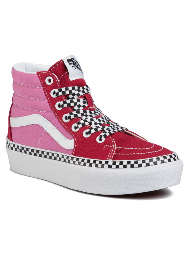 Red high top platform vans new arrivals