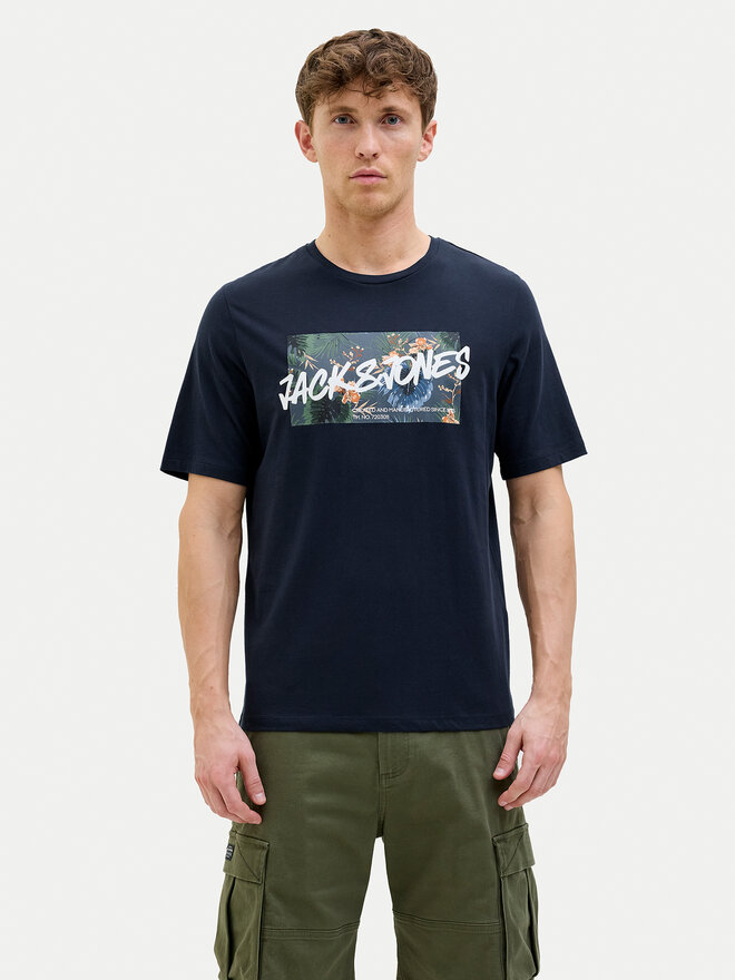 Jack&Jones Jack&Jones Marškinėliai Hawaii 12269324 Tamsiai mėlyna Standard Fit