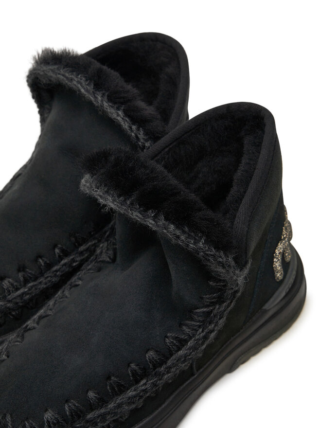 Mou Snehule Mou Eskimo Jogger Glitter FW421001A Čierna