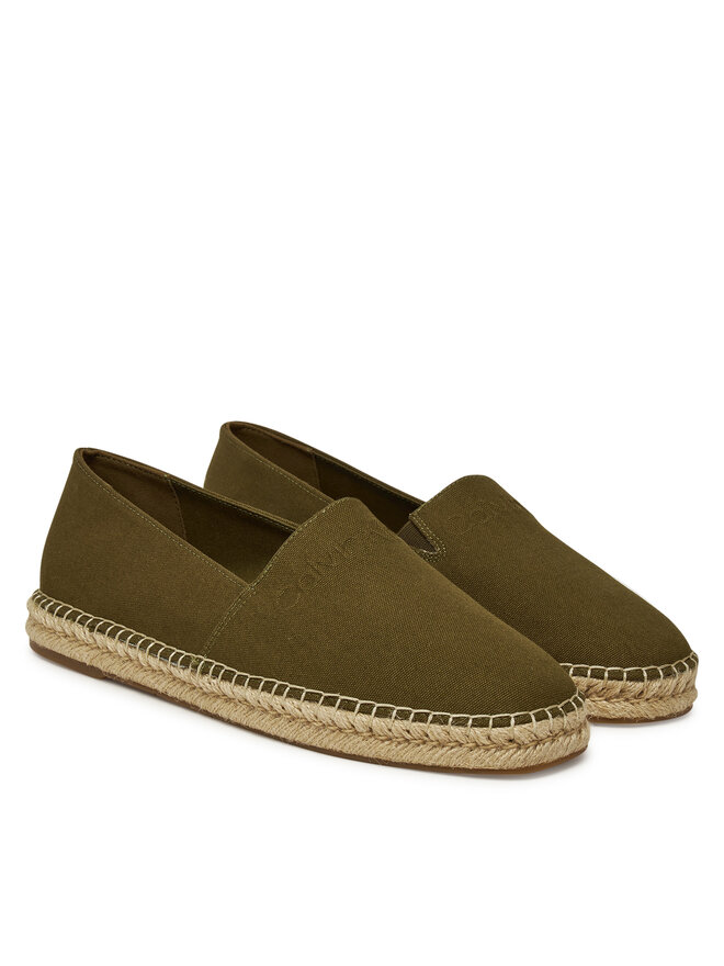 Calvin Klein Espadrilles Calvin Klein Espadrille Cv Logo HM0HM01808 Khakifarben