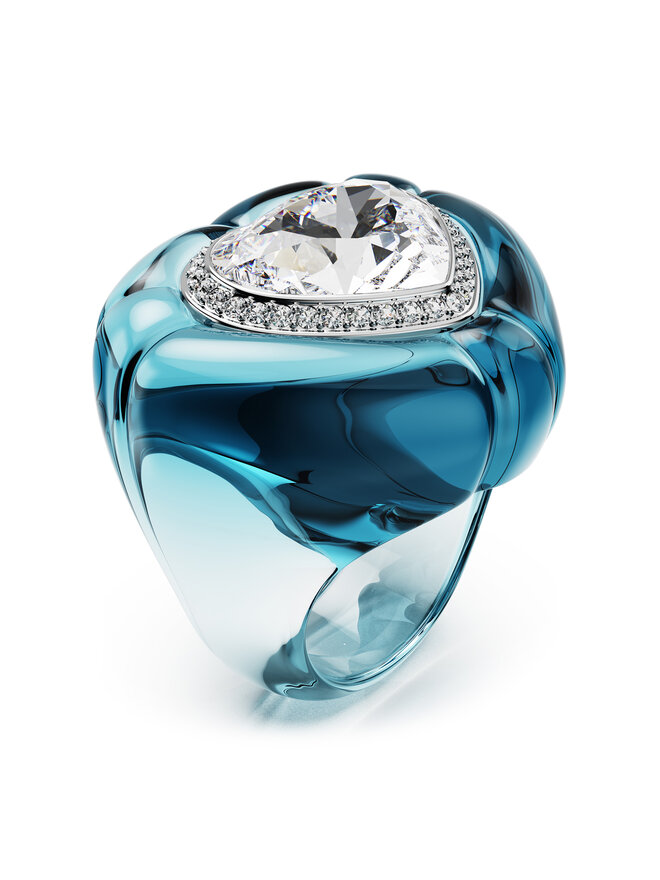 Кільце Swarovski Dulcis 5709965 Голубий | evzuttya.com.ua