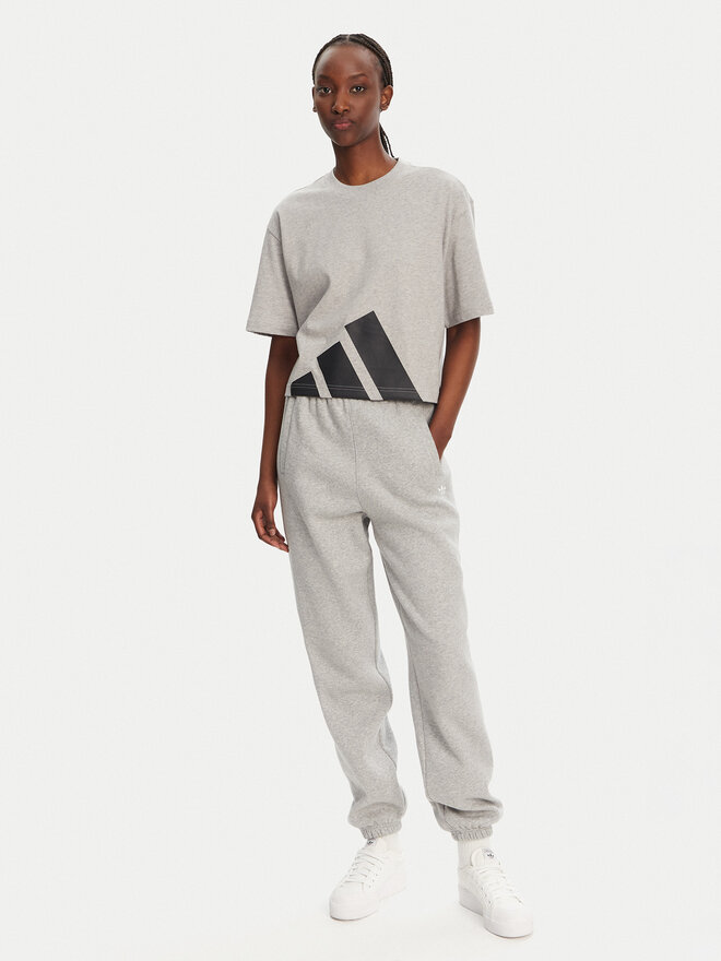 adidas adidas Футболка Essentials Big Logo Boyfriend JG8738 Сірий Loose Fit