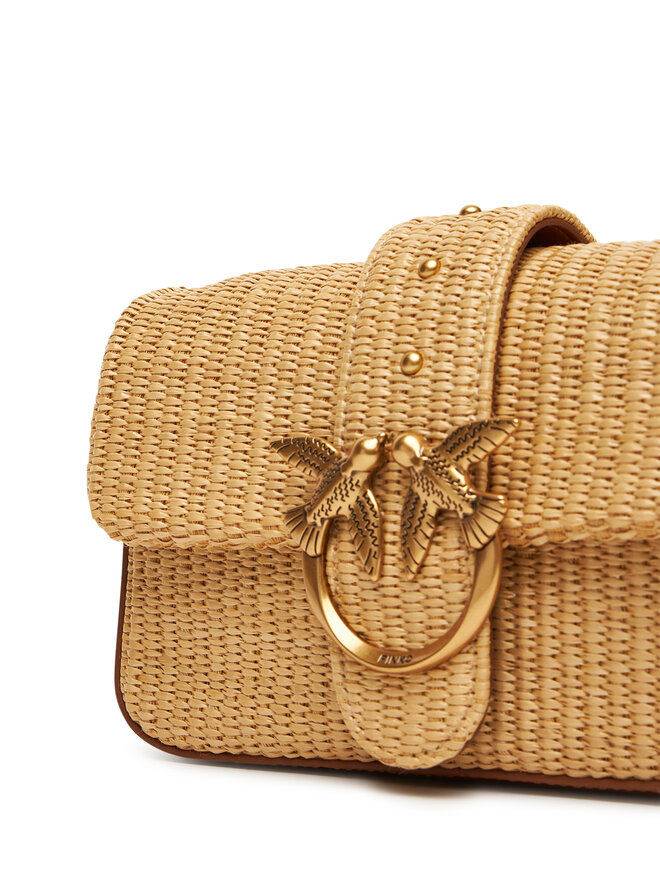 PINKO Handtasche PINKO Love One Mini Slouchy Fl PE 25 PLTT 104340 A2CF Beige