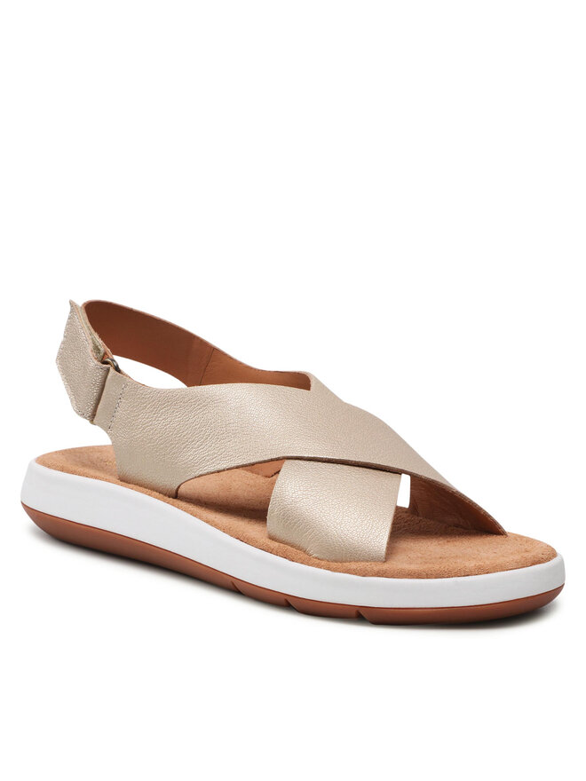 Sandały Clarks Jemsa Cross 261642424 Złoty | eobuwie.com.pl