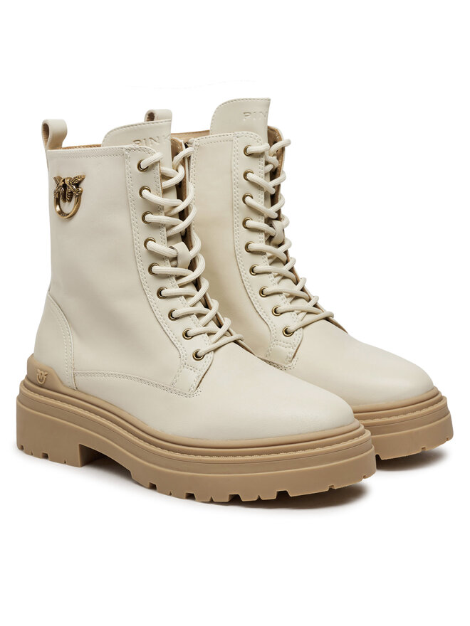PINKO Schnürstiefeletten PINKO Mia 11 SD0141 P001 Écru
