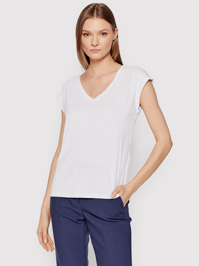 Vero Moda Vero Moda Marškinėliai Filli 10247666 Balta Regular Fit