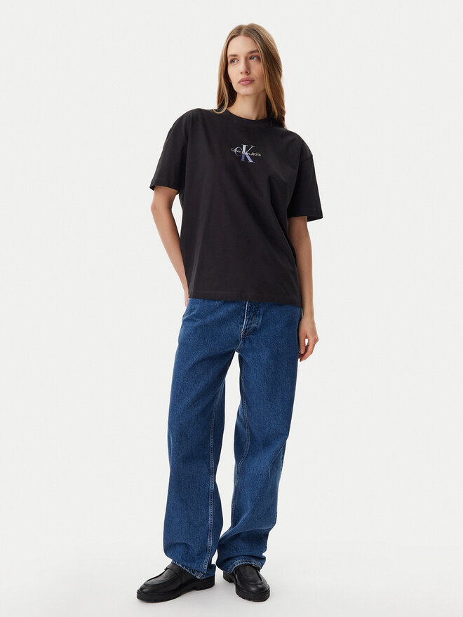 Calvin Klein Jeans Calvin Klein Jeans T-Shirt Gradient Monologo J20J225521 Μαύρο Relaxed Fit