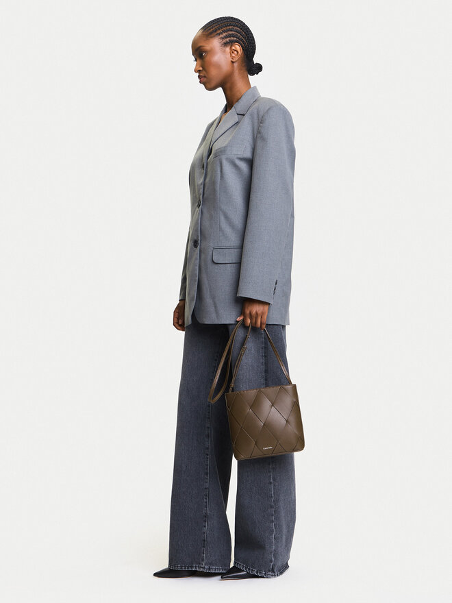 Calvin Klein Ročna torba Calvin Klein Ck Woven Square Crossbody K60K612991 Rjava