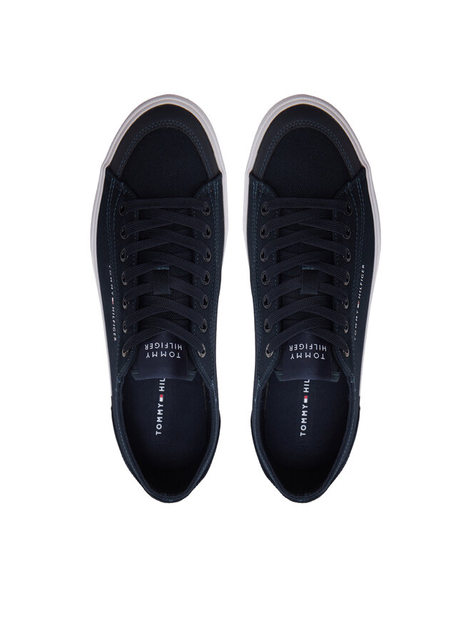 Tommy Hilfiger Sneakers aus Stoff Tommy Hilfiger Corporate Vulc Canvas FM0FM04954 Dunkelblau