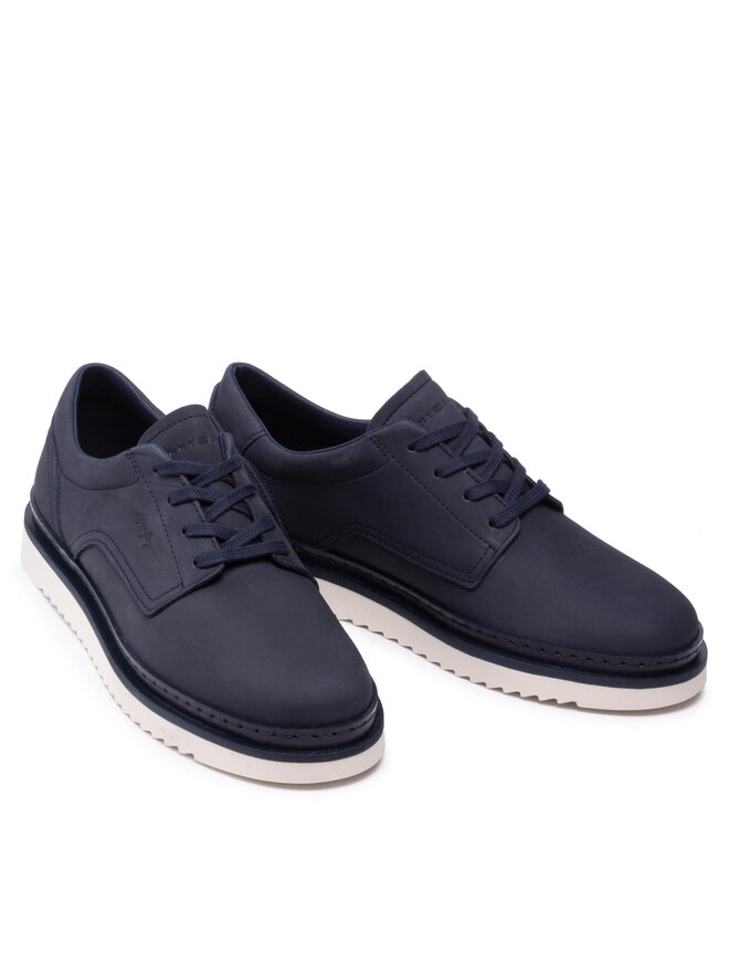 Tommy Hilfiger Scarpe basse Tommy Hilfiger Cleated Unlined Casual Nbk Shoe FM0FM04043 Blu scuro