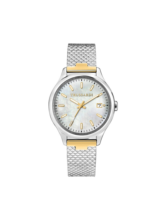 Trussardi Zestaw zegarek i bransoletka Trussardi R2453170503 Srebrny