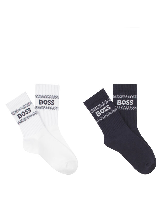 BOSS Набір 2 пар високих дитячих шкарпеток BOSS J51738 Кольоровий